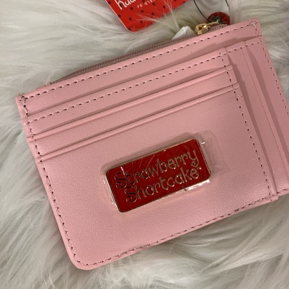 Strawberry Shortcake Gingham Bow Cardholder Wallet, Loungefly Scented Pin - Picture 6 of 6